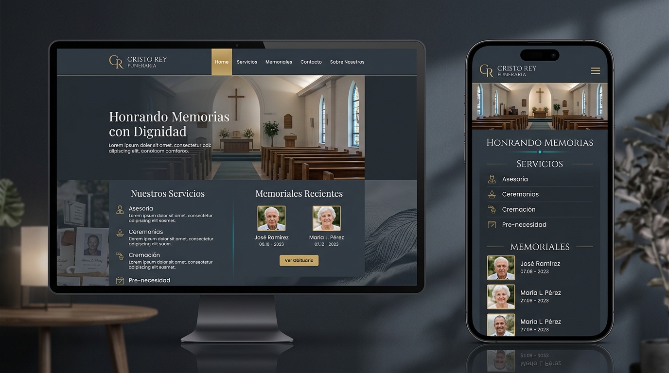 Cristo Rey Funeraria - Identidad Digital y Plataforma Memorial